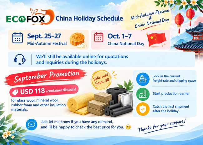 ECOFOX Mid-Autumn Festival and National Day holiday notice